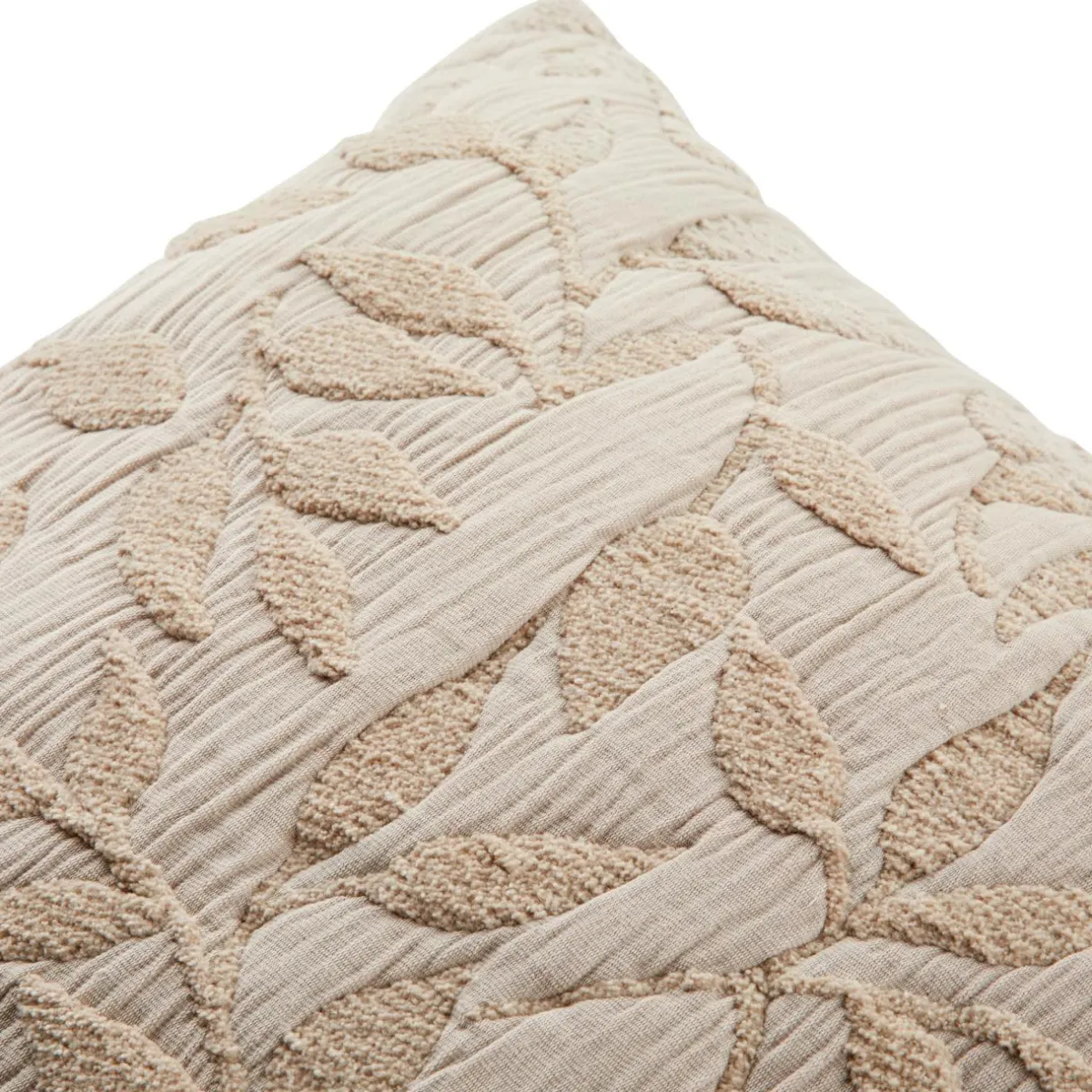 Atmosphera, cru017dateur d'intu017drieur Coussin carré gaze de coton (50 x 50 cm) Letho Beige Clearance