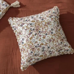 EMINZA Coussin carré gaze de coton (40 x 40 cm) Constance pampa Beige Hot