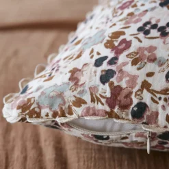 EMINZA Coussin carré gaze de coton (40 x 40 cm) Constance pampa Beige Hot
