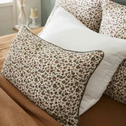 EMINZA Coussin carré gaze de coton (45 x 45 cm) Rosa Marron New