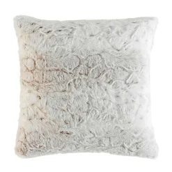 douceur d'intu017drieur Coussin carré imitation fourrure (45 x 45 cm) Alaska Ecru Sale