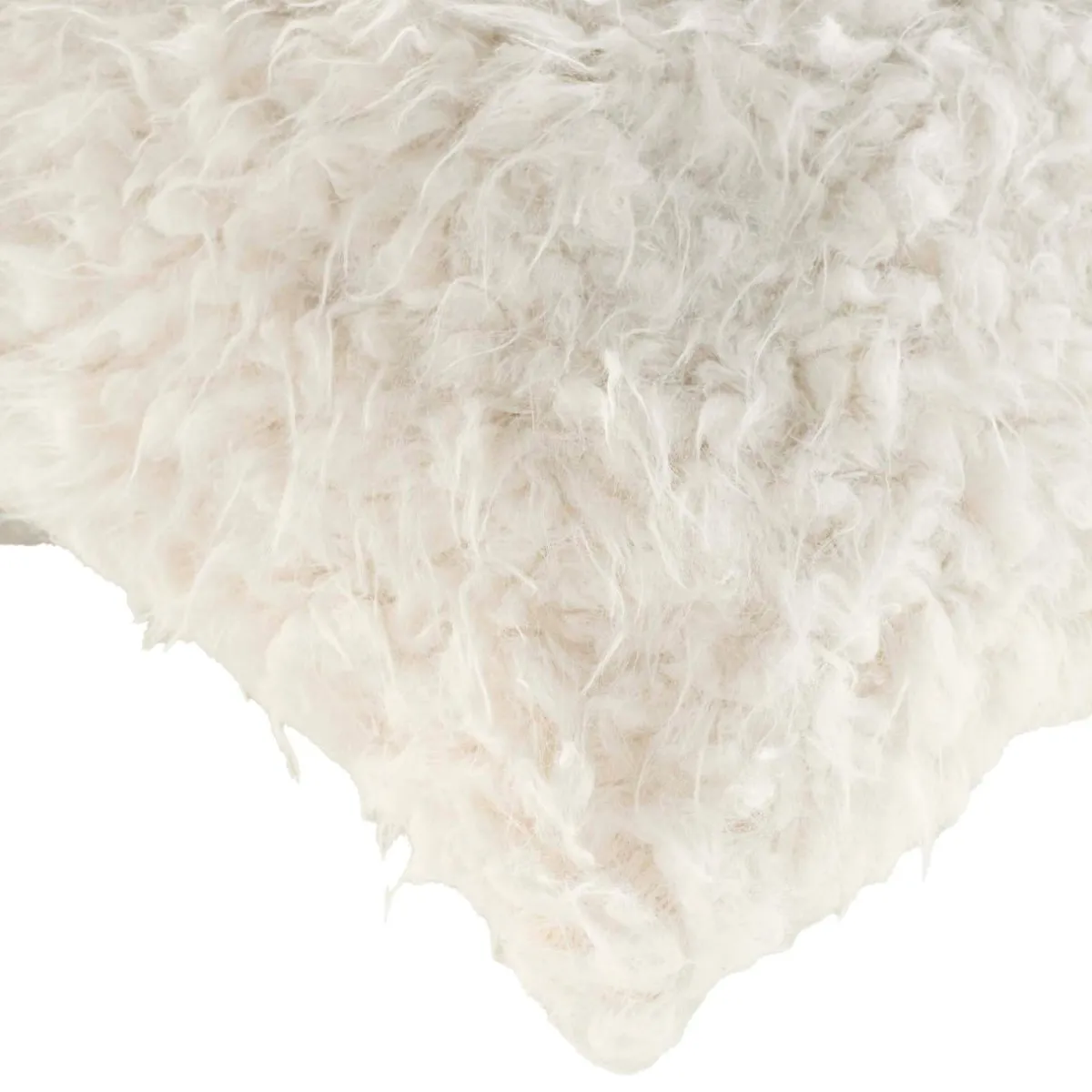 douceur d'intu017drieur Coussin carré imitation fourrure (45 x 45 cm) Mouton Ecru Sale
