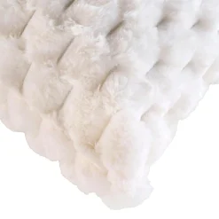 douceur d'intu017drieur Coussin carré imitation fourrure (45 x 45 cm) Frosty Ecru Clearance