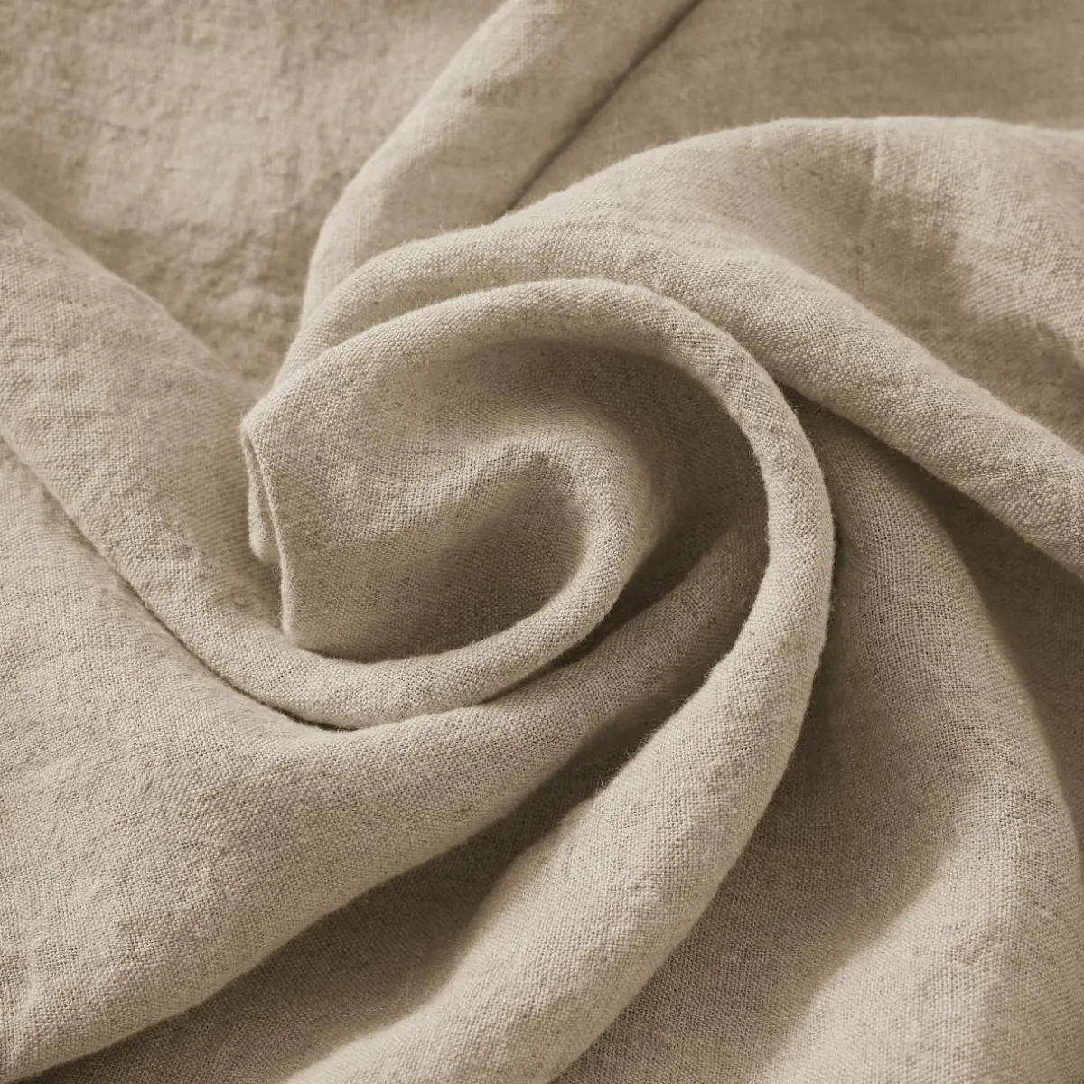 EMINZA Coussin carré lin lavé (45 cm) Louise Beige