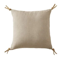 EMINZA Coussin carré lin lavé (45 cm) Louise Beige