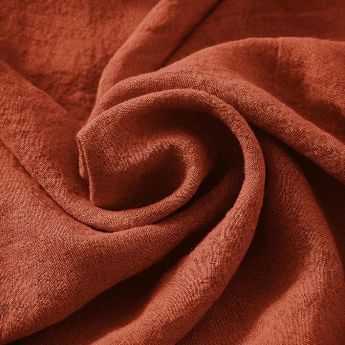 EMINZA Coussin carré lin lavé (45 cm) Louise Terracotta Sale