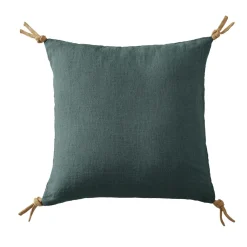 EMINZA Coussin carré lin lavé (45 cm) Louise Gris ardoise Outlet