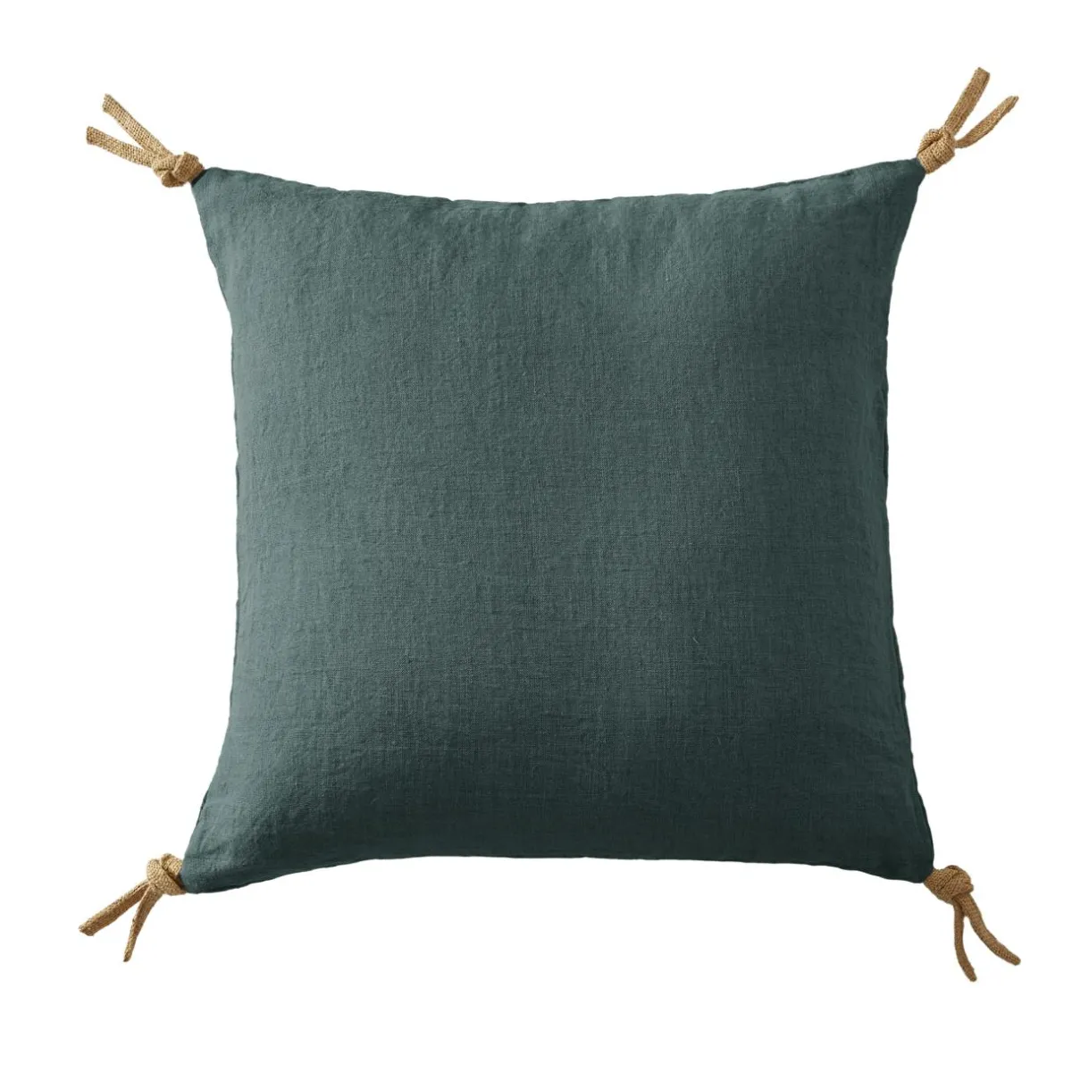 EMINZA Coussin carré lin lavé (45 cm) Louise Gris ardoise Outlet
