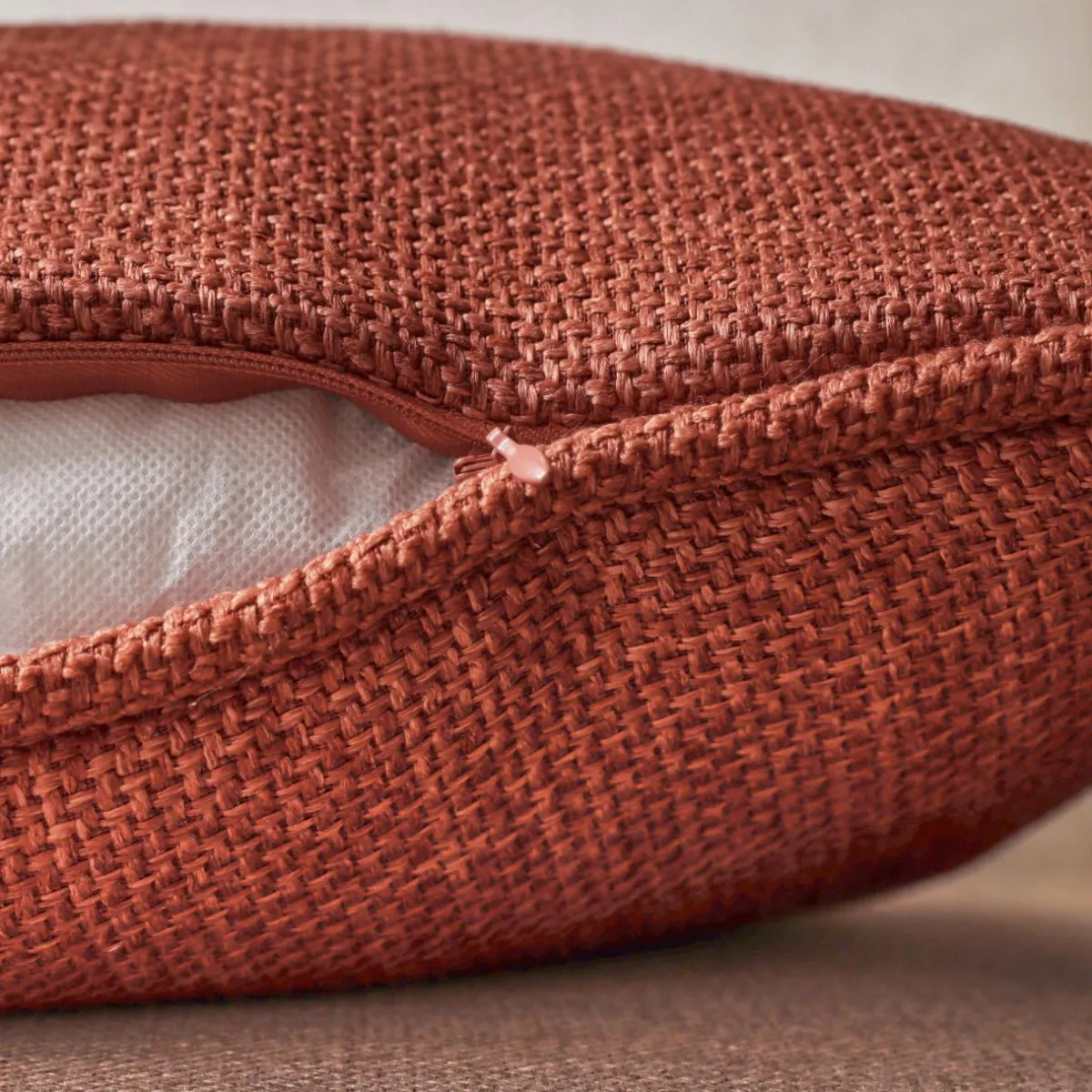 EMINZA Coussin carré tissé (45 x 45 cm) Alba Terracotta Sale