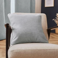 EMINZA Coussin carré tissé (45 x 45 cm) Alba Gris Best