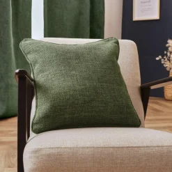 EMINZA Coussin carré tissé (45 x 45 cm) Alba Vert kaki Sale
