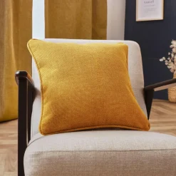 EMINZA Coussin carré tissé (45 x 45 cm) Alba Jaune moutarde Online