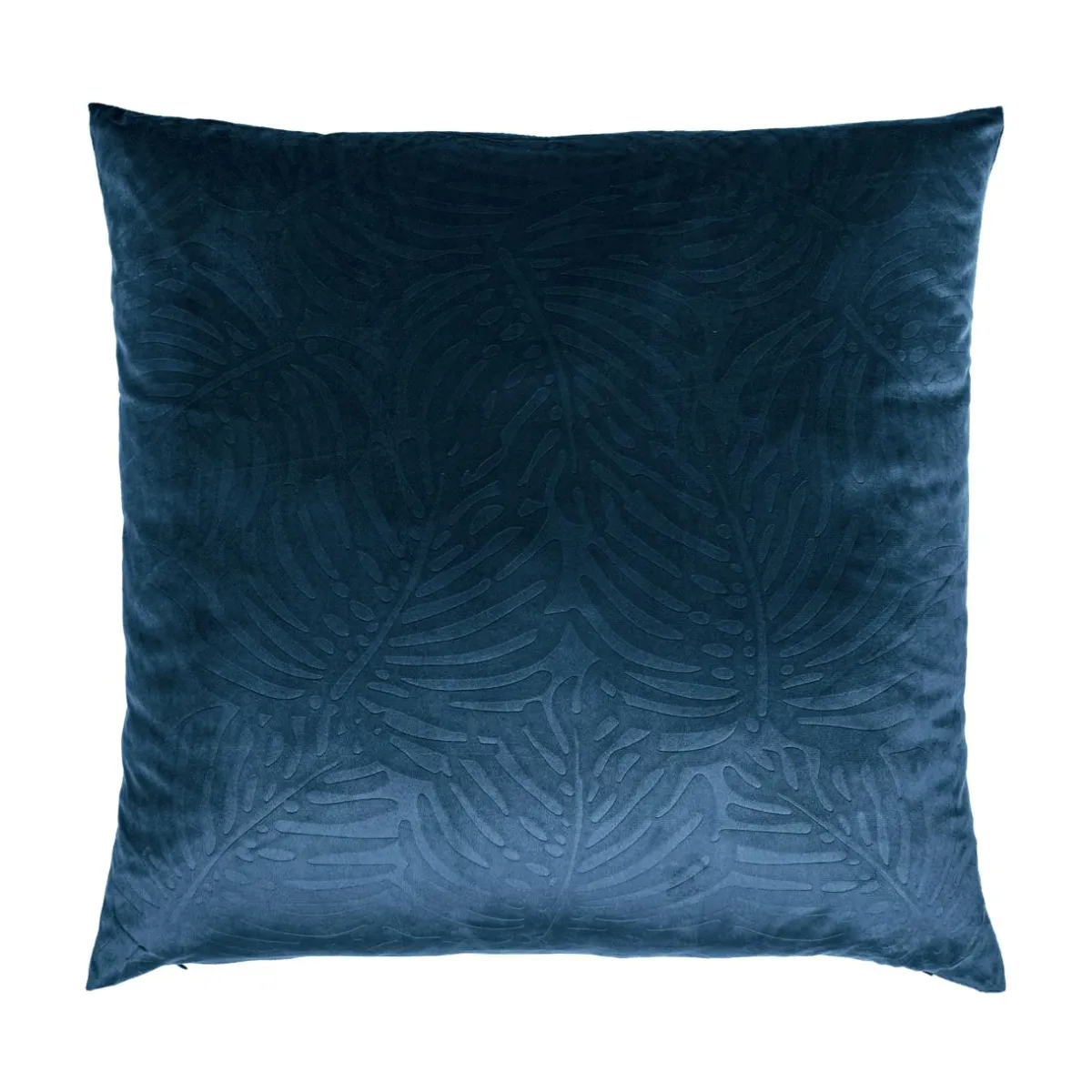 EMINZA Coussin carré velours (60 x 60 cm) Fern Bleu marine Discount