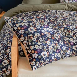 EMINZA Coussin carré velours (50 x 50 cm) Dolores Bleu Outlet