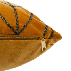 ATMOSPHERA Coussin carré velours (40 x 40 cm) Charly Jaune ocre