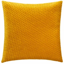 ATMOSPHERA Coussin carré velours (40 x 40 cm) Dolce Jaune ocre