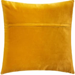 ATMOSPHERA Coussin carré velours (40 x 40 cm) Dolce Jaune ocre
