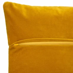 ATMOSPHERA Coussin carré velours (40 x 40 cm) Dolce Jaune ocre