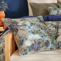 EMINZA Coussin carré velours (50 x 50 cm) Dolores Vert Discount