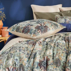 EMINZA Coussin carré velours (50 x 50 cm) Dolores Vert Discount