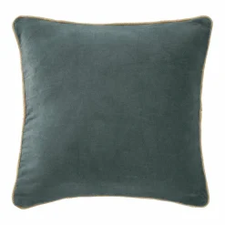 EMINZA Coussin carré velours de coton (45 x 45 cm) Victor Gris ardoise Best