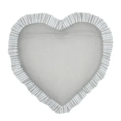STOF Coussin cœur coton (45 x 45 cm) Joséphine Gris New
