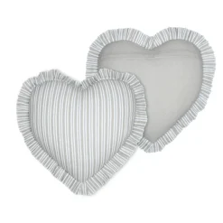 STOF Coussin cœur coton (45 x 45 cm) Joséphine Gris New