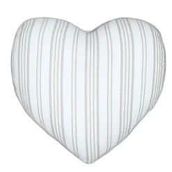 STOF Coussin cœur coton (45 x 45 cm) Joséphine Ecru