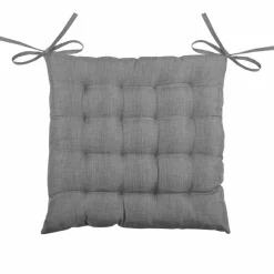 LOVELY CASA Coussin de chaise carré 16 points (40 x 40 cm) Béa Anthracite Gris foncé Best