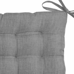 LOVELY CASA Coussin de chaise carré 16 points (40 x 40 cm) Béa Anthracite Gris foncé Best