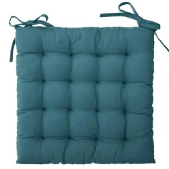 ATMOSPHERA Coussin de chaise carré (38 x 38 cm) Otto Bleu canard Outlet