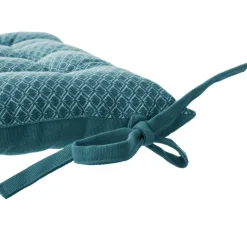 ATMOSPHERA Coussin de chaise carré (38 x 38 cm) Otto Bleu canard Outlet