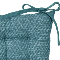 ATMOSPHERA Coussin de chaise carré (38 x 38 cm) Otto Bleu canard Outlet