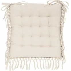 ATMOSPHERA Coussin de chaise carré (40 x 40 cm) Minos Ivoire Best