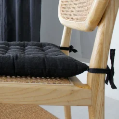 ENJOY HOME Coussin de chaise carré (38 x 38 cm) Bombay Gris Anthracite