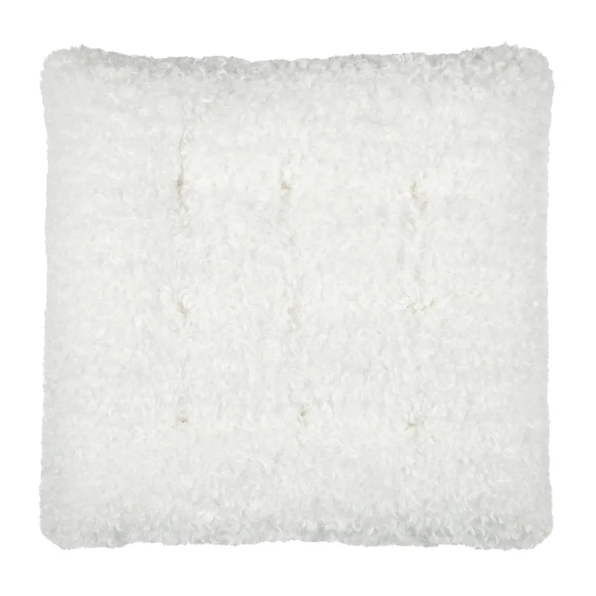 STOF Coussin de chaise carré bouclette (38 x 38 cm) Grignon Ecru Hot