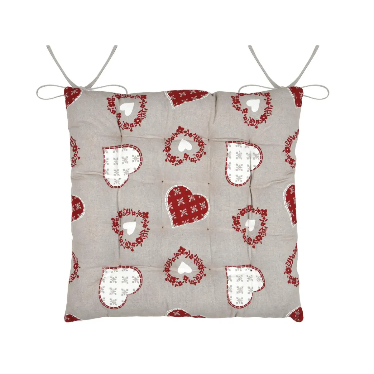 STOF Coussin de chaise carré coton (40 x 40 cm) Ornon Taupe Clearance