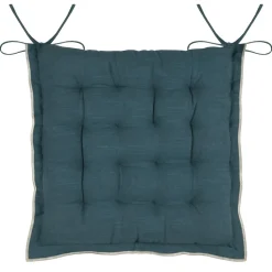 STOF Coussin de chaise carré coton (38 x 38 cm) Helios Bleu Hot