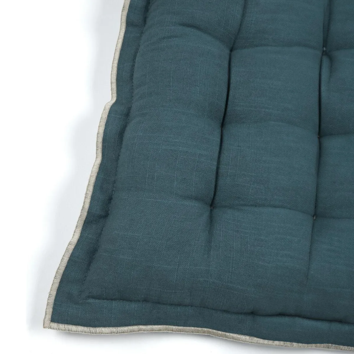 STOF Coussin de chaise carré coton (38 x 38 cm) Helios Bleu Hot
