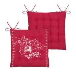 STOF Coussin de chaise carré coton (38x38 cm) Villard Rouge Online