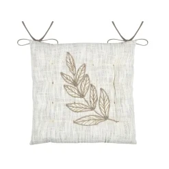 STOF Coussin de chaise carré coton (38 x 38 cm) Hemera Ecru Hot