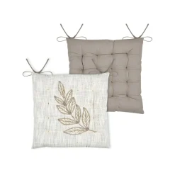 STOF Coussin de chaise carré coton (38 x 38 cm) Hemera Ecru Hot