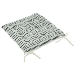ATMOSPHERA Coussin de chaise carré coton recyclé (38 x 38 cm) Micah Bleu Online