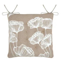 STOF Coussin de chaise carré coton (38 x 38 cm) Oriana Beige Clearance