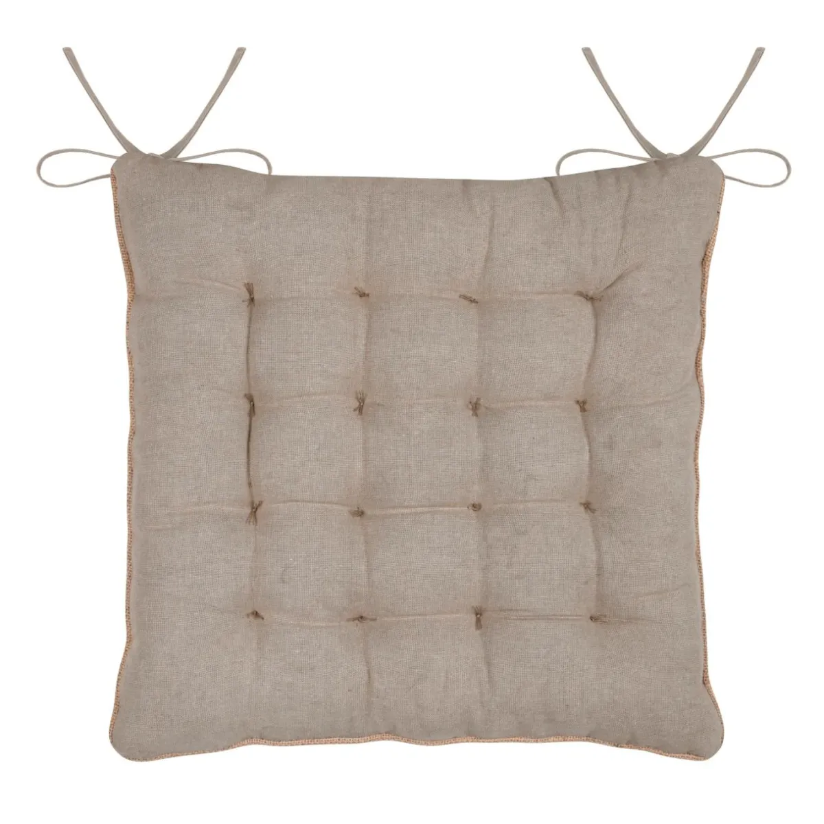 STOF Coussin de chaise carré coton (38 x 38 cm) Oriana Beige Clearance