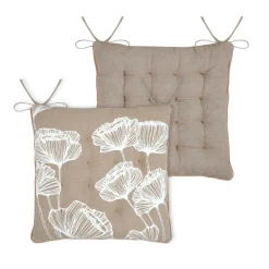 STOF Coussin de chaise carré coton (38 x 38 cm) Oriana Beige Clearance