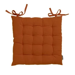EMINZA Coussin de chaise carré coton (40 x 40 cm) Pixel Terracotta New