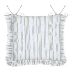 STOF Coussin de chaise carré coton (38 x 38 cm) Joséphine Ecru Clearance