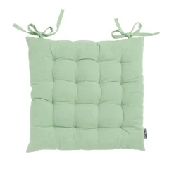 EMINZA Coussin de chaise carré coton (40 x 40 cm) Pixel Vert menthe Best
