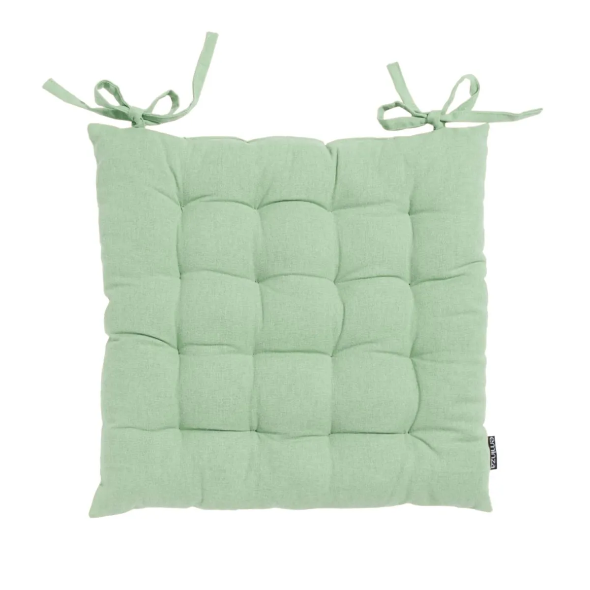 EMINZA Coussin de chaise carré coton (40 x 40 cm) Pixel Vert menthe Best
